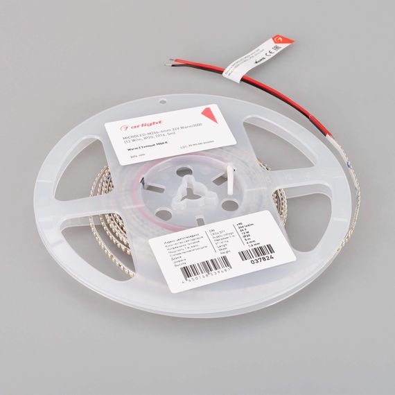 Светодиодная лента Arlight 12W/m 266LED/m 2216SMD теплый белый 5M 037824