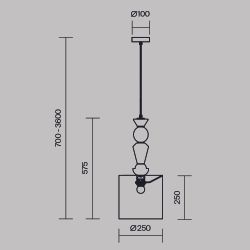 Светильник подвесной Maytoni   MOD298PL-01W2