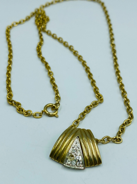 Кулон с кристаллами  на цепи 60см