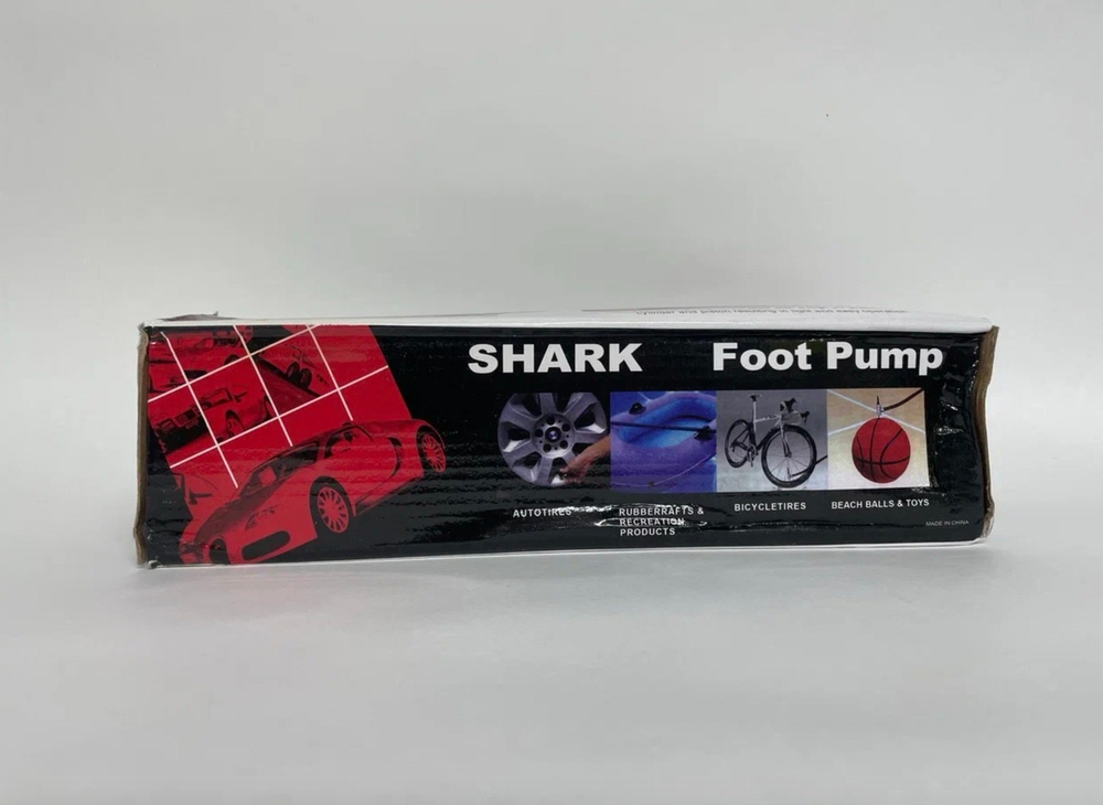 Ножной одноцилиндровый насос для шин автомобиля с монометром SHARK SY-920, TG (1 шт.)