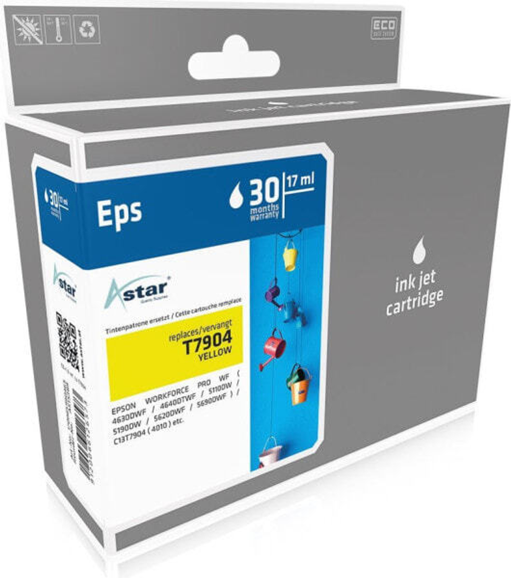 Картридж струйный желтый 1 шт Astar AS15389
