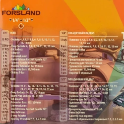 Набор инструментов 94 пр.1/4'',1/2''(6гр.)(4-32мм) Forsland Forsland-4941-5