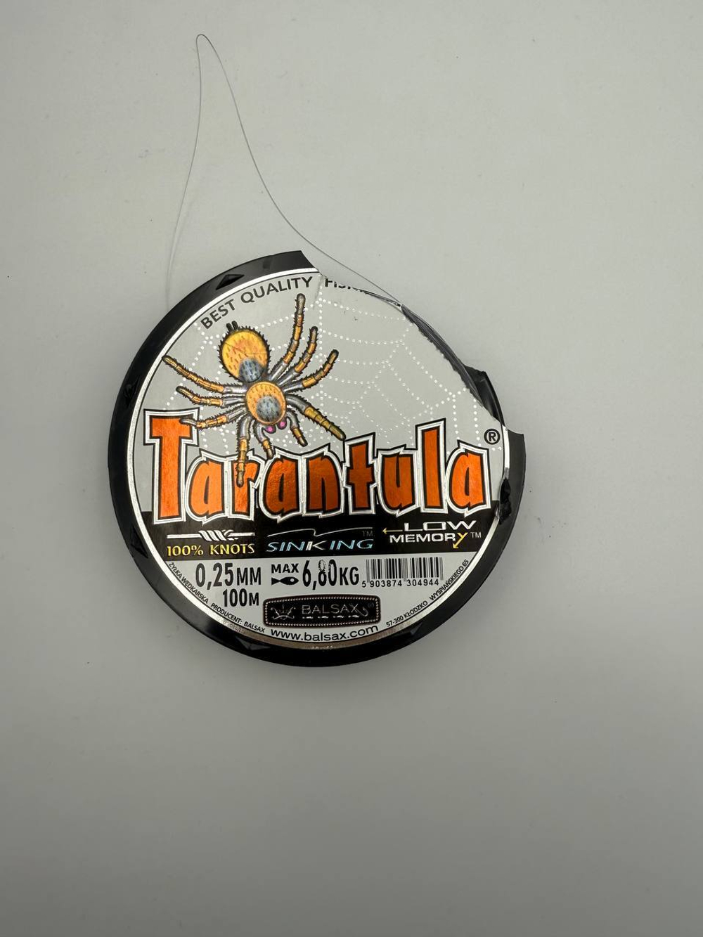 Монофильная леска Balsax Tarantula 100м 0,25мм 6,8кг серая (1 штука). Товар уцененный