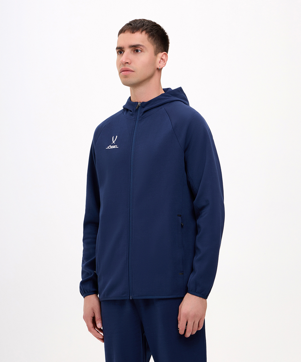 Худи на молнии ESSENTIAL Athlete Hooded FZ Jacket, темно-синий