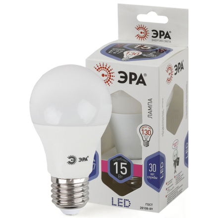 Лампочка светодиодная ЭРА STD LED A60-15W-860-E27 E27 / Е27 15Вт груша холодный дневной свет