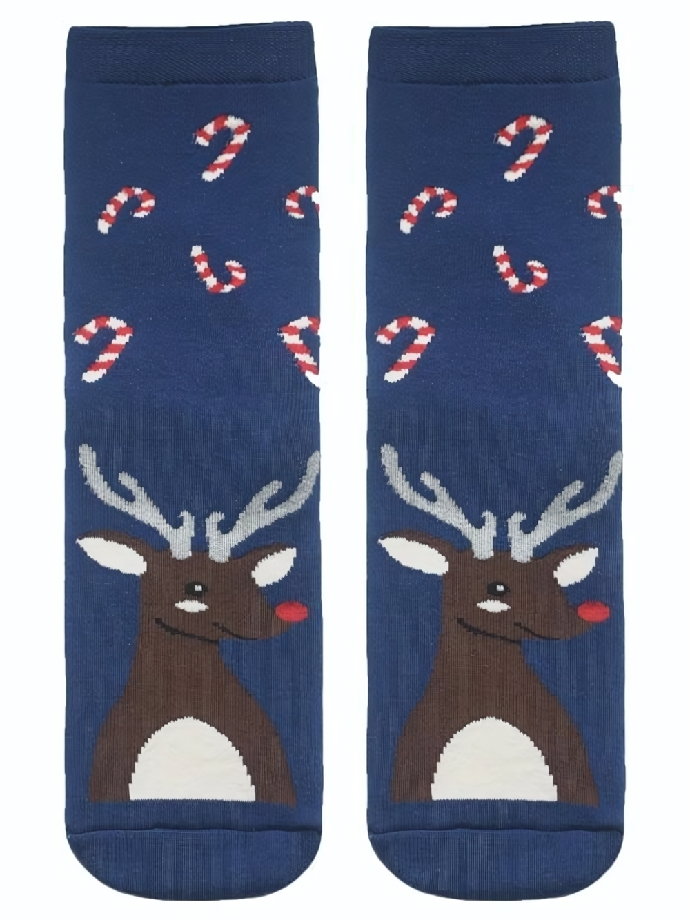 Махровые женские носки Лапландия с оленями (Размер: 23) (Цвет: синий)