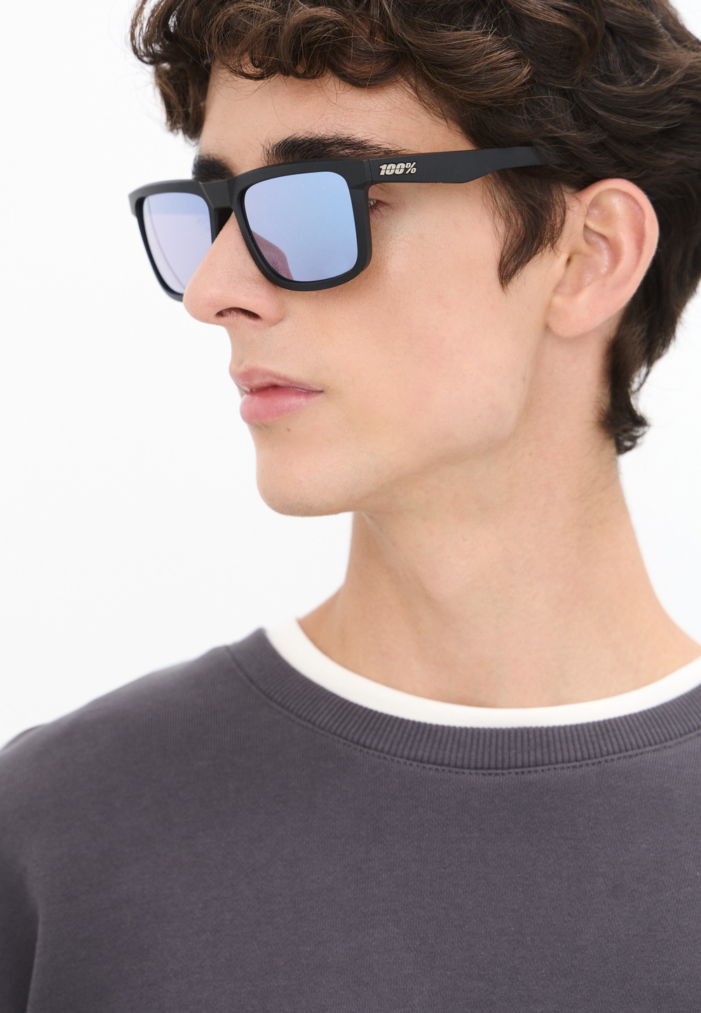 Спортивные очки 100% BLAKE Matte Black - HiPER Blue Lens