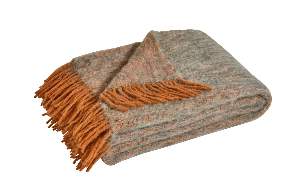 Плед 130х200 Blanc des Vosges Diana Brume оранжевый