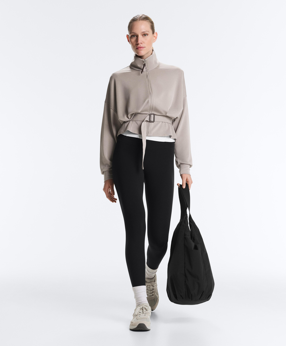 Oysho Мягкая куртка облегающего кроя, светло-серый