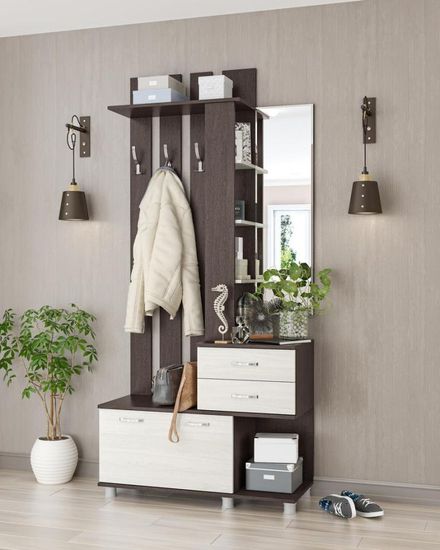 Прихожая МИКС-АРТ  венге / ясень анкор светлый