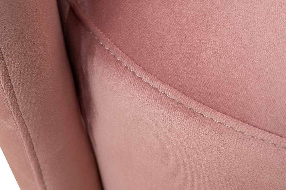 Кресло вращающееся 70x77x80см Garda Decor Verona велюр розовый/хром