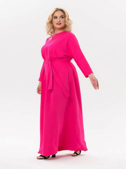 Длинное платье цвета фуксии Притяжение