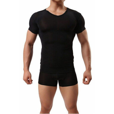 Мужская футболка черная прозрачная Shino Black