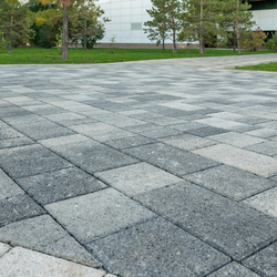 Тротуарная плитка СТАРЫЙ ГОРОД - Листопад гранит Антрацит, комплект из 3 видов плит