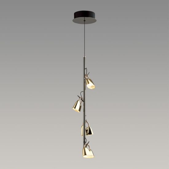 5002/17L L-VISION ODL23 000 черный хром/золотой/ металл/акрил Подвес LED 17W 3000K MALPA