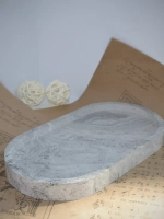 Декоративная подставка из гипса мрамор серая