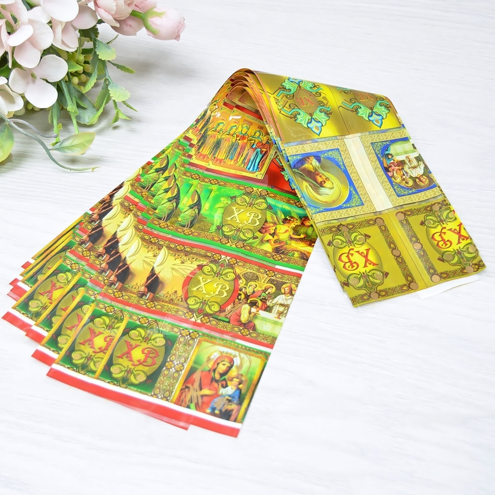 Термопленка пасхальная 7шт на ленте (цена за 10 лент), в ассортименте