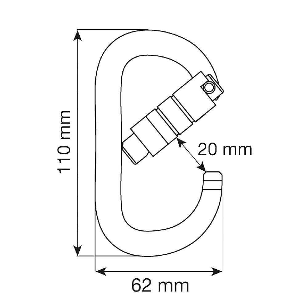 Карабин OVAL XL 2LOCK (Camp)