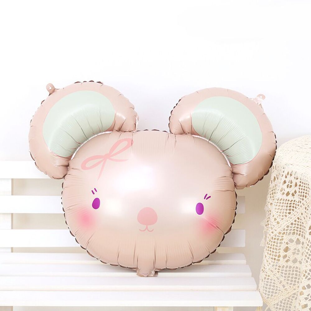 Шар (28''/71 см) Фигура, Милая мышка, Розовый, 1 шт. в уп.