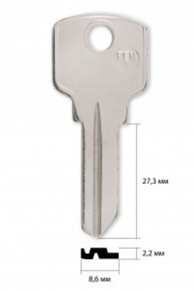 Заготовка английского ключа 10307 PEN-1 BZ1R/BZ2R PNZ1L PNZ1S КНР