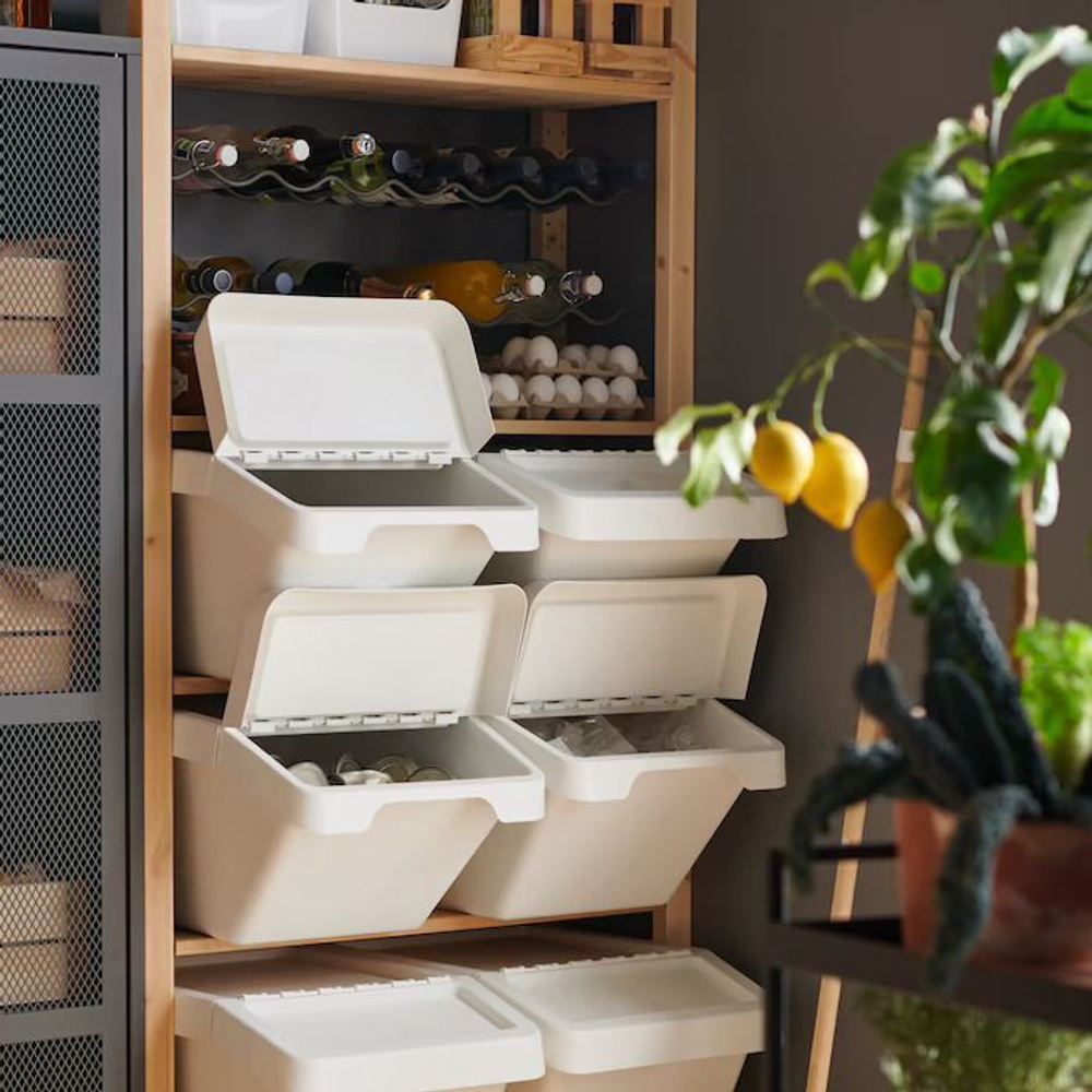 Стеллаж Ивар из сосны, 10 широких полок, 179х174х30 см, напольный стеллаж Икеа для хранения