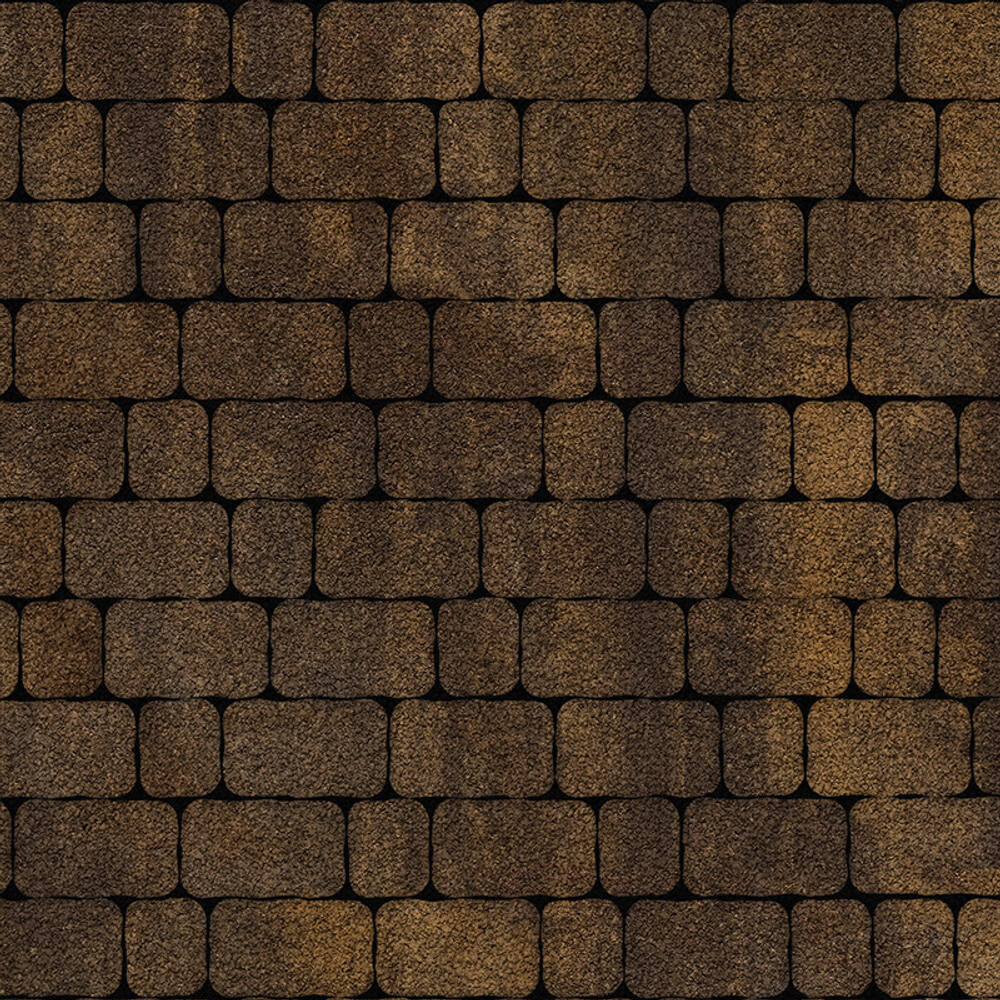 Тротуарная плитка Арена - Листопад гранит Мокко, комплект из 2 видов плит