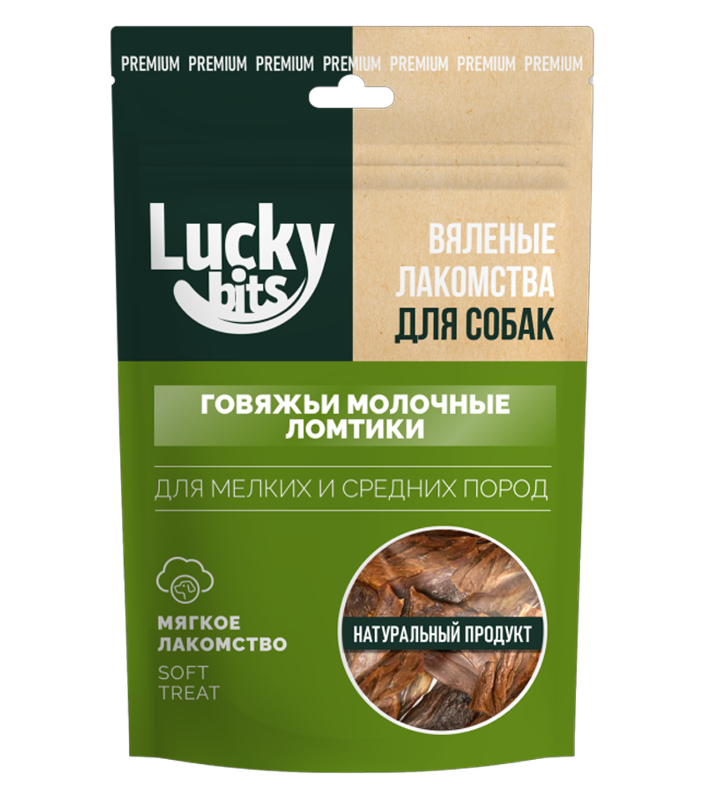 Lucky bits Вяленые говяжьи молочные ломтики 40гр.