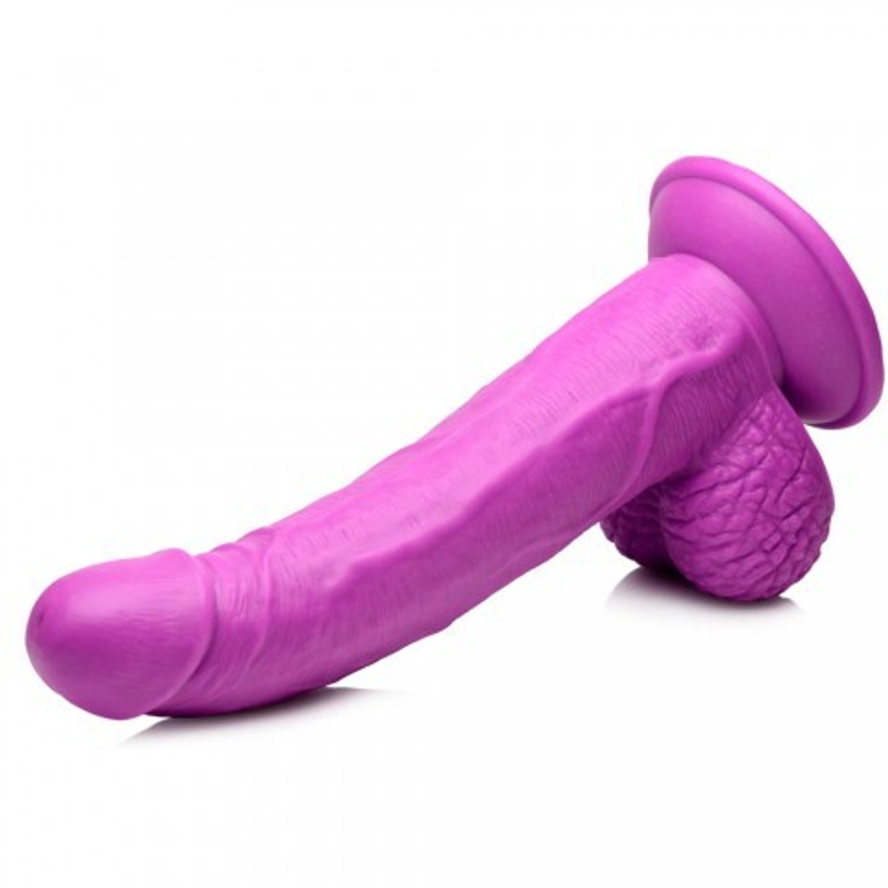 Реалистичный фаллоимитатор Pop Peckers With Balls (21,5×4,5 см) фиолетовый