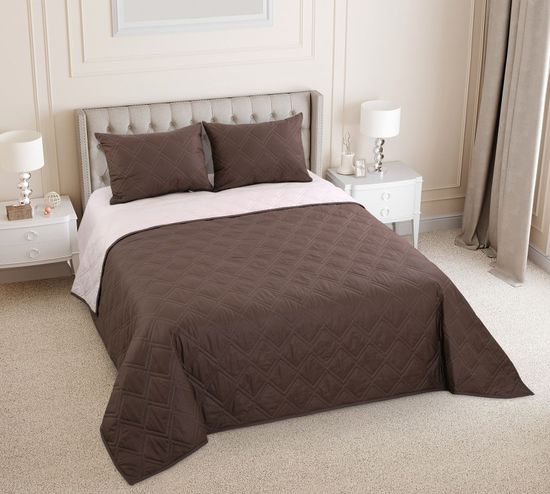 Покрывало стеганое Шоколадная космея перкаль