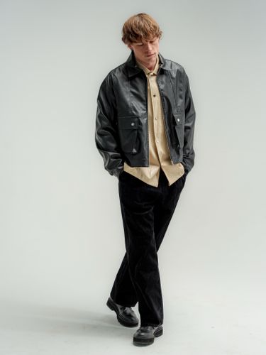 Укороченная черная куртка VOTUS из эко-кожи