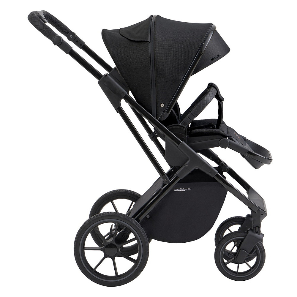 Коляска 4 в 1 Sweet Baby SBL Massimo + автокресло Elegante Plus с базой i-Size ISOFIX DK780 Black