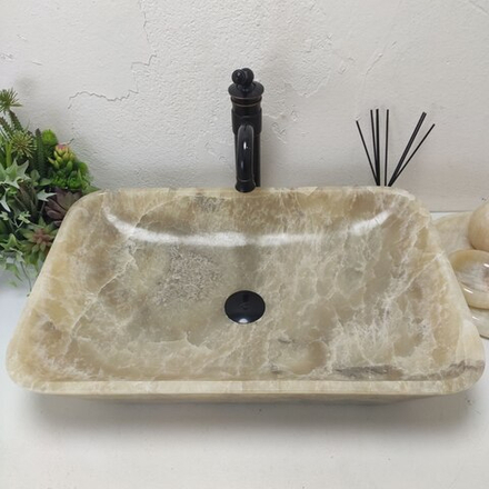 Раковина из оникса Rectangle Big Grey SO-61589 60*40*13