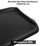 Автомобильные коврики ЭВА с бортами для Mercedes-Benz Viano Extralong L3 I (W639) 03-14г. Для авто с 1-ой боковой дверью, без столика