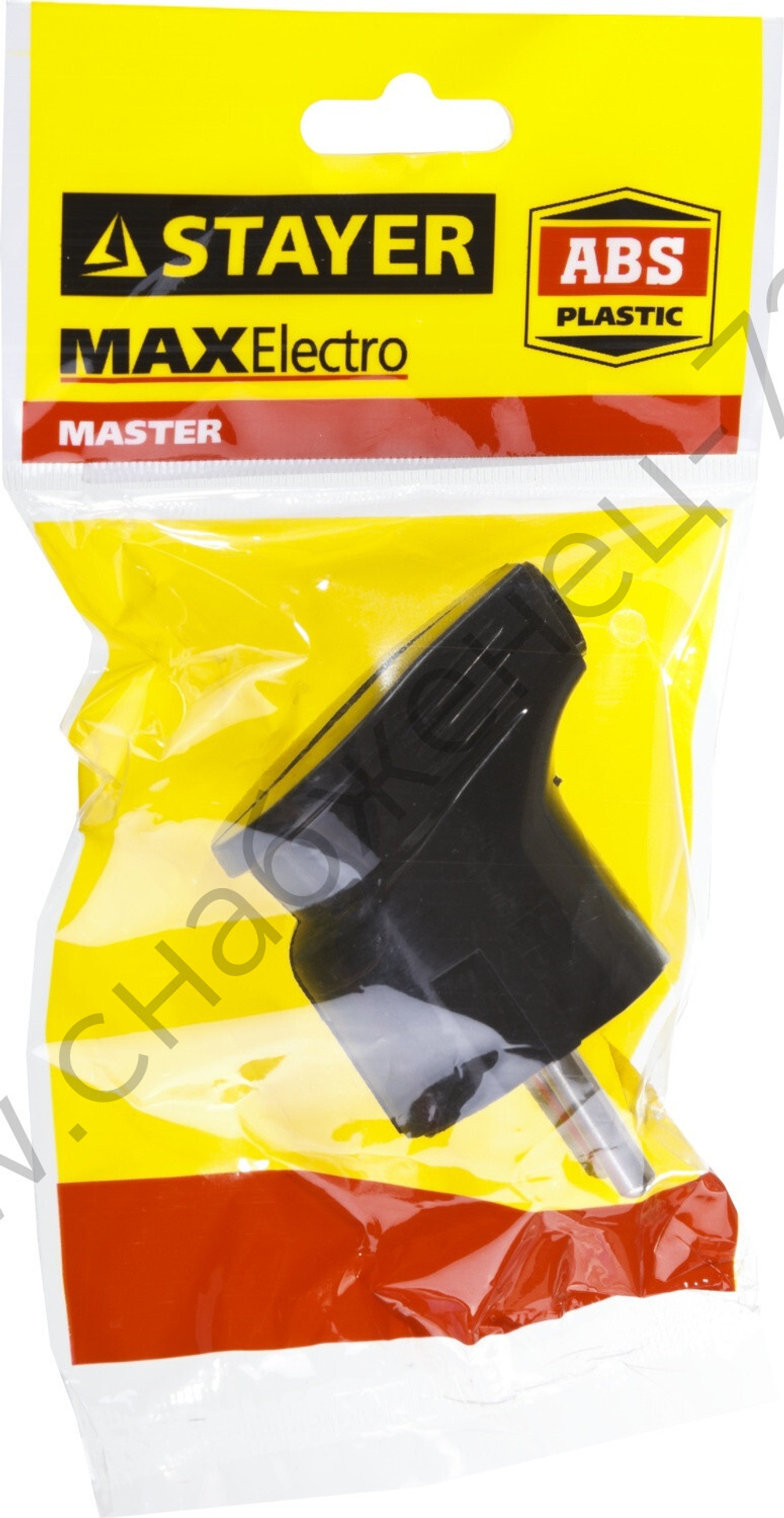 STAYER черная 16А/220В 1300Вт Вилка угловаяMAXElectro (55161-B)