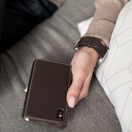 Ремешок для Apple Watch 40/41/42 mm из кожи теленка, темно-коричневого цвета