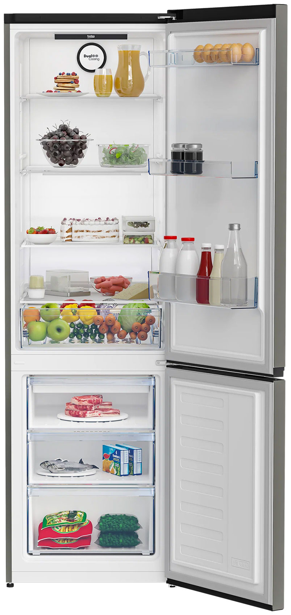 Двухкамерный холодильник Beko B3R0CNK402HG насыщенный серый