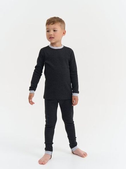Комплект для мальчика (джемпер и брюки) "Черный меланж"