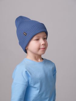 Шапка вязаная весенняя/осенняя МУЛА (Деним)