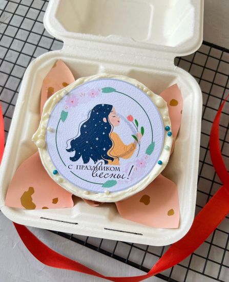 Бенто торт «С праздником весны» на 8 марта