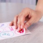 Набор для детского сада: кармашек, коврик, наклейки. Зайка