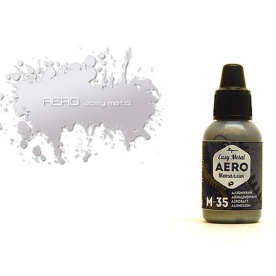 P-M35 Краска Pacific88 Алюминий Авиационный (Aircraft Aluminium) укрывистый, 18мл