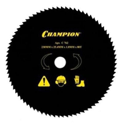 Нож CHAMPION для триммера 80 зубчатый d=230*25.4mm  остроугольные зубцы   C5112