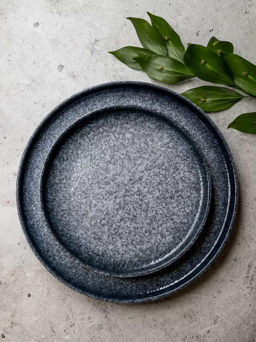 Набор 2 шт тарелок с бортиком, 23,5 см, Синий песок