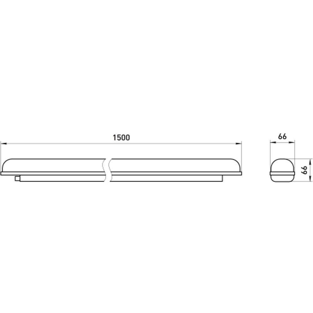 Линейный светодиодный светильник ЭРА SPP-202-0-65K-L48 48Вт 6500К 6480лм IP65 1500мм матовый