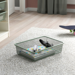 IKEA TROFAST  (ИКЕА ТРОФАСТ)  -  Контейнер из проволоки, светло-зеленый-серый, 42x30x10 см