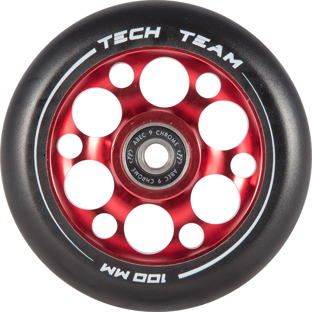 Колесо для самоката X-Treme 100*24мм. Форма Drilled red