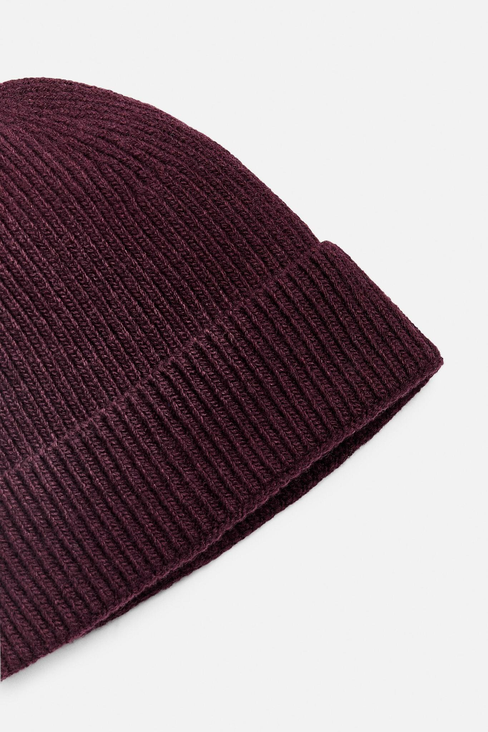 ZARA ШЕРСТЯНАЯ ШАПКА БИНИ, ГРАНАТОВЫЙ