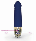 Синий вибратор для G-точки Real Deal Neal - 16,5 см. (Цвет: синий)