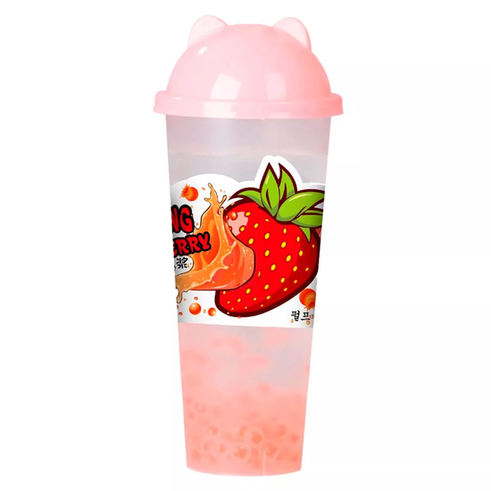 Напиток с шариками Хэ Лейи со вкусом клубники c добавлением сахара, 620 мл (Китай)