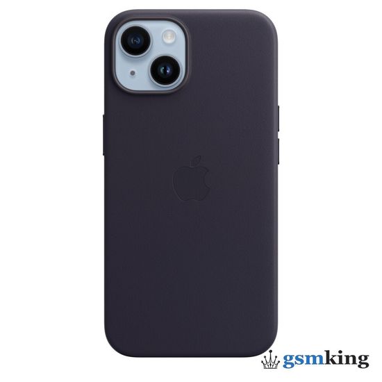 Apple Leather Case with MagSafe iPhone 14 Ink (Чёрный) MPP63ZM/A